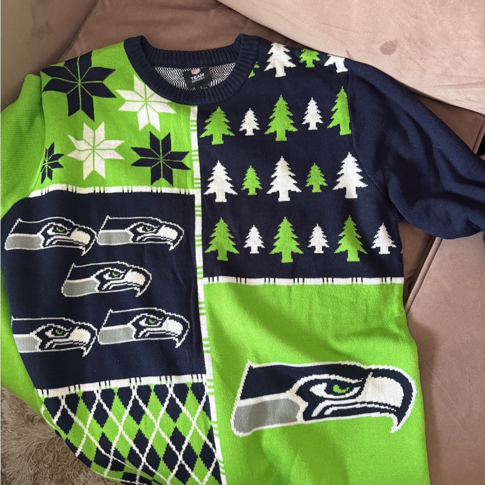 Seattle Seahawks Themed Crewneck Sweater